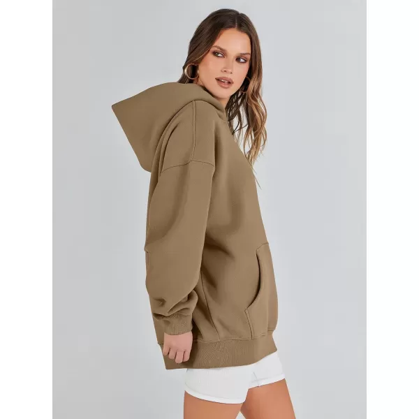 imageANRABESS Womens Oversized Hoodies Fleece Sweatshirts Long Sleeve Hooded Pullover Winter Clothes with PocketCoffee