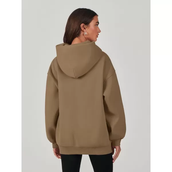 imageANRABESS Womens Oversized Hoodies Fleece Sweatshirts Long Sleeve Hooded Pullover Winter Clothes with PocketCoffee