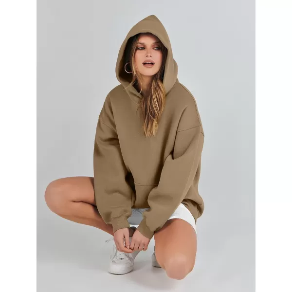 imageANRABESS Womens Oversized Hoodies Fleece Sweatshirts Long Sleeve Hooded Pullover Winter Clothes with PocketCoffee