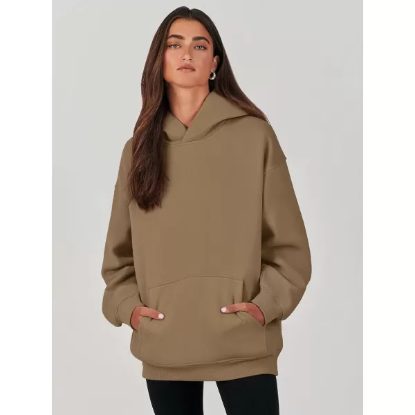 imageANRABESS Womens Oversized Hoodies Fleece Sweatshirts Long Sleeve Hooded Pullover Winter Clothes with PocketCoffee