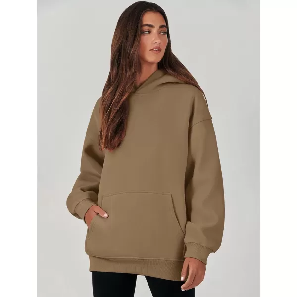 imageANRABESS Womens Oversized Hoodies Fleece Sweatshirts Long Sleeve Hooded Pullover Winter Clothes with PocketCoffee