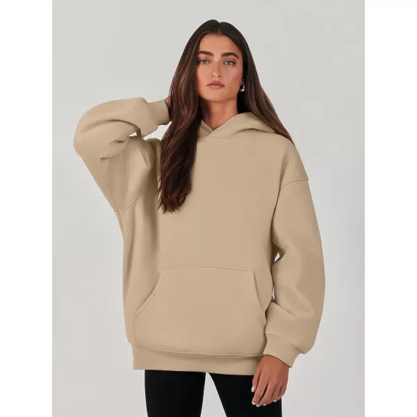 imageANRABESS Womens Oversized Hoodies Fleece Sweatshirts Long Sleeve Hooded Pullover Winter Clothes with PocketDeep Apricot