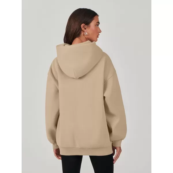 imageANRABESS Womens Oversized Hoodies Fleece Sweatshirts Long Sleeve Hooded Pullover Winter Clothes with PocketDeep Apricot