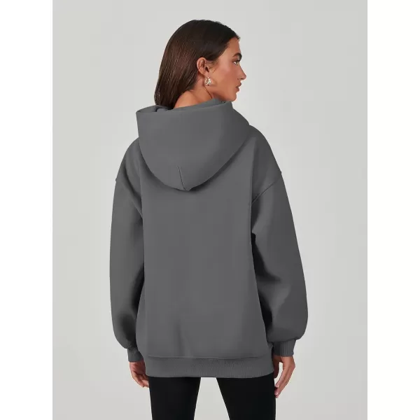 imageANRABESS Womens Oversized Hoodies Fleece Sweatshirts Long Sleeve Hooded Pullover Winter Clothes with PocketDeep Grey