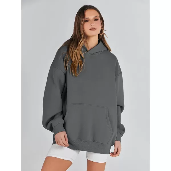 imageANRABESS Womens Oversized Hoodies Fleece Sweatshirts Long Sleeve Hooded Pullover Winter Clothes with PocketDeep Grey