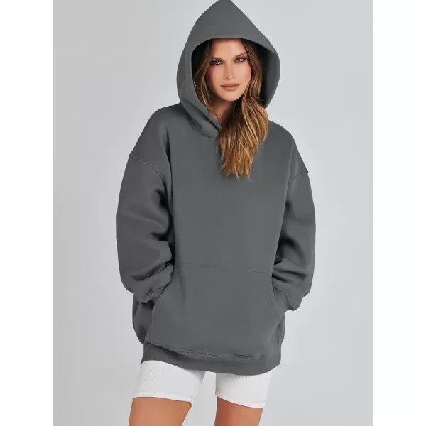 imageANRABESS Womens Oversized Hoodies Fleece Sweatshirts Long Sleeve Hooded Pullover Winter Clothes with PocketDeep Grey