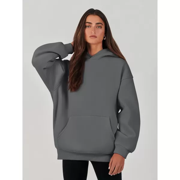 imageANRABESS Womens Oversized Hoodies Fleece Sweatshirts Long Sleeve Hooded Pullover Winter Clothes with PocketDeep Grey
