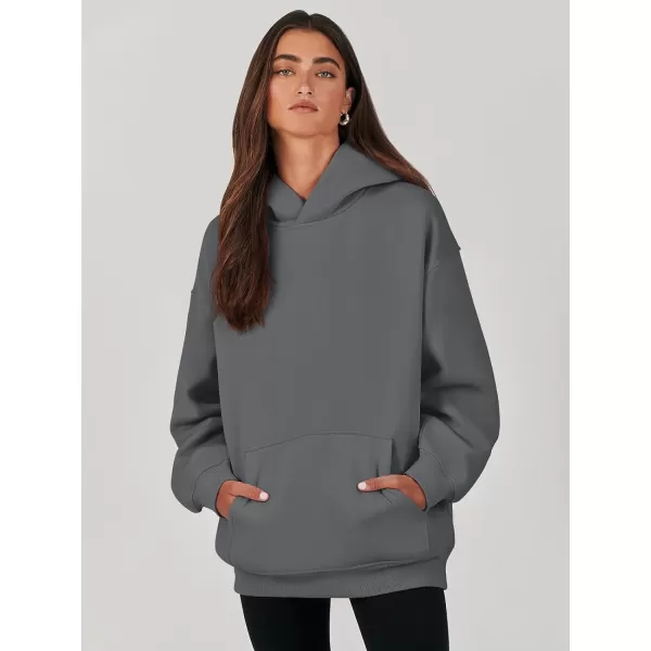 imageANRABESS Womens Oversized Hoodies Fleece Sweatshirts Long Sleeve Hooded Pullover Winter Clothes with PocketDeep Grey