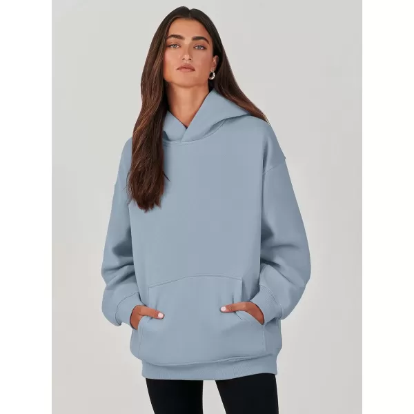 imageANRABESS Womens Oversized Hoodies Fleece Sweatshirts Long Sleeve Hooded Pullover Winter Clothes with PocketGrey Blue