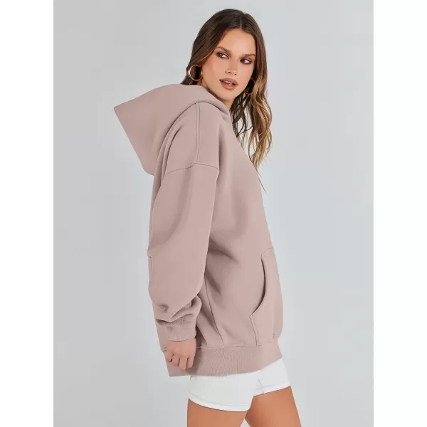 imageANRABESS Womens Oversized Hoodies Fleece Sweatshirts Long Sleeve Hooded Pullover Winter Clothes with PocketGrey Pink