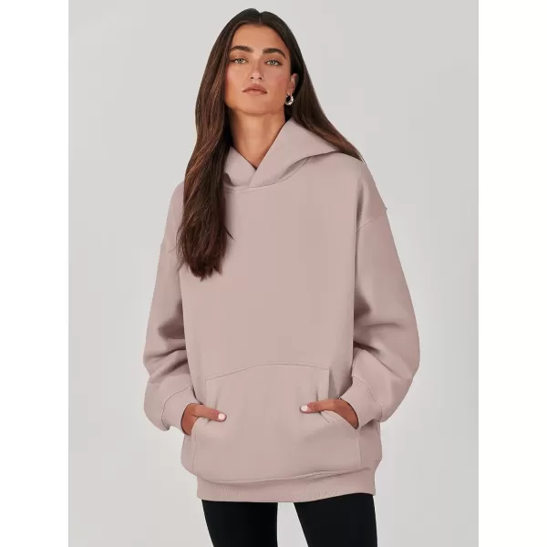 imageANRABESS Womens Oversized Hoodies Fleece Sweatshirts Long Sleeve Hooded Pullover Winter Clothes with PocketGrey Pink