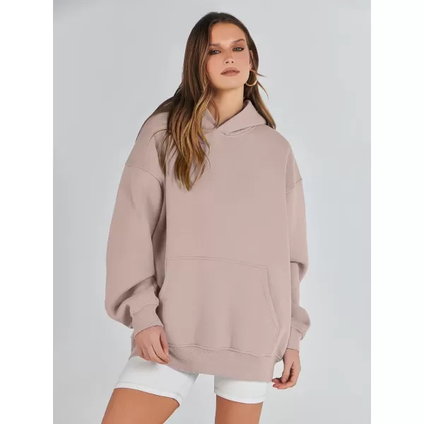 imageANRABESS Womens Oversized Hoodies Fleece Sweatshirts Long Sleeve Hooded Pullover Winter Clothes with PocketGrey Pink