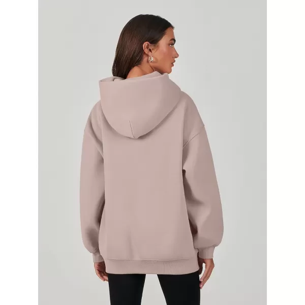 imageANRABESS Womens Oversized Hoodies Fleece Sweatshirts Long Sleeve Hooded Pullover Winter Clothes with PocketGrey Pink