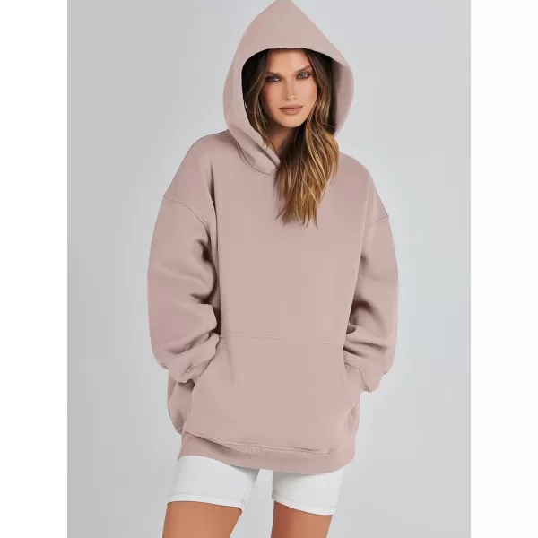 imageANRABESS Womens Oversized Hoodies Fleece Sweatshirts Long Sleeve Hooded Pullover Winter Clothes with PocketGrey Pink