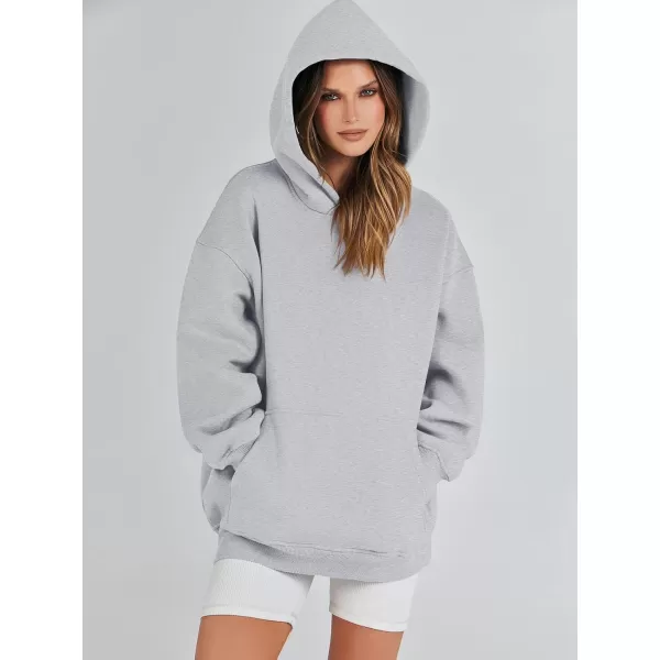 imageANRABESS Womens Oversized Hoodies Fleece Sweatshirts Long Sleeve Hooded Pullover Winter Clothes with PocketLight Grey