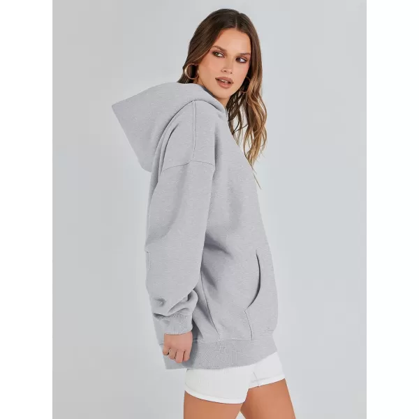 imageANRABESS Womens Oversized Hoodies Fleece Sweatshirts Long Sleeve Hooded Pullover Winter Clothes with PocketLight Grey