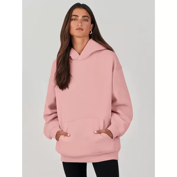 imageANRABESS Womens Oversized Hoodies Fleece Sweatshirts Long Sleeve Hooded Pullover Winter Clothes with PocketPink