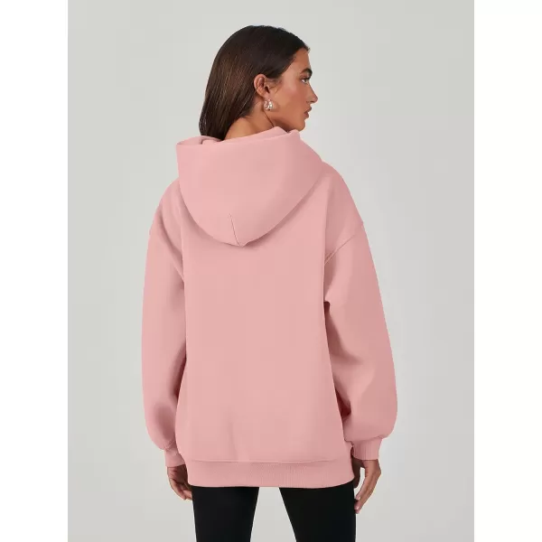 imageANRABESS Womens Oversized Hoodies Fleece Sweatshirts Long Sleeve Hooded Pullover Winter Clothes with PocketPink