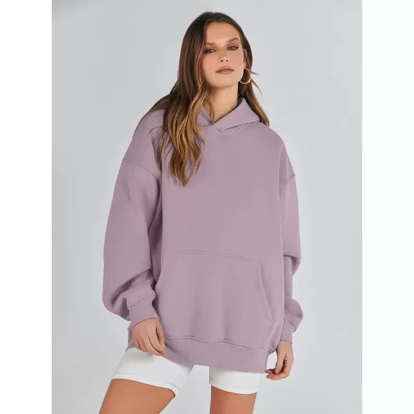 imageANRABESS Womens Oversized Hoodies Fleece Sweatshirts Long Sleeve Hooded Pullover Winter Clothes with PocketPurple Pink