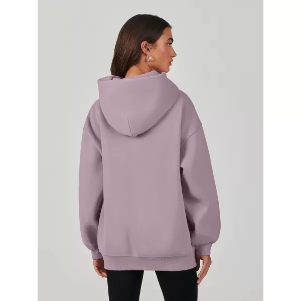 imageANRABESS Womens Oversized Hoodies Fleece Sweatshirts Long Sleeve Hooded Pullover Winter Clothes with PocketPurple Pink
