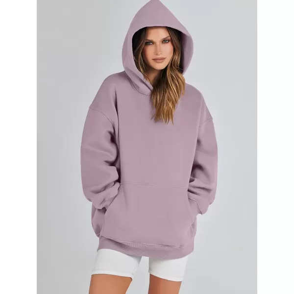 imageANRABESS Womens Oversized Hoodies Fleece Sweatshirts Long Sleeve Hooded Pullover Winter Clothes with PocketPurple Pink