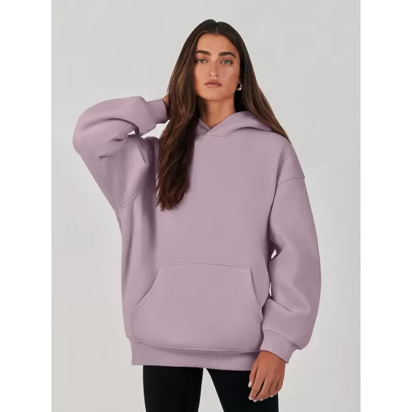 imageANRABESS Womens Oversized Hoodies Fleece Sweatshirts Long Sleeve Hooded Pullover Winter Clothes with PocketPurple Pink