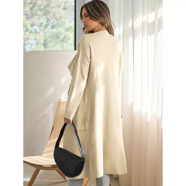 imageANRABESS Womens Oversized Lightweight Cardigan Long Warm Wool Coat Soft Coatigan Long Sleeve Sweaters OutwearApricot