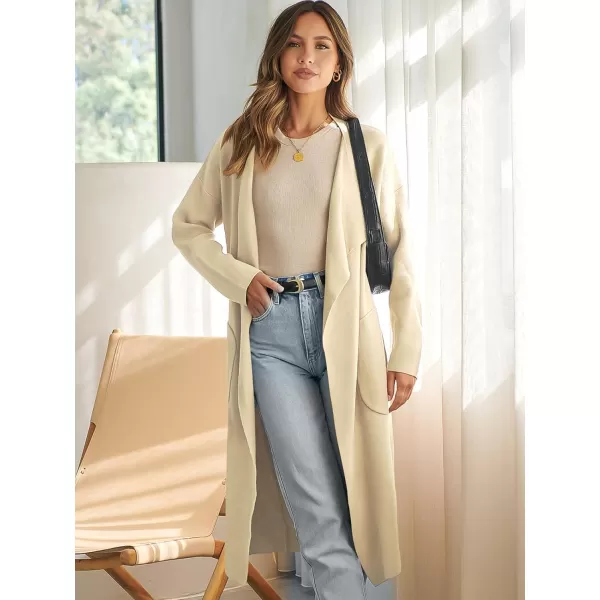 imageANRABESS Womens Oversized Lightweight Cardigan Long Warm Wool Coat Soft Coatigan Long Sleeve Sweaters OutwearApricot