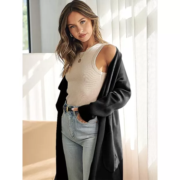 imageANRABESS Womens Oversized Lightweight Cardigan Long Warm Wool Coat Soft Coatigan Long Sleeve Sweaters OutwearBlack