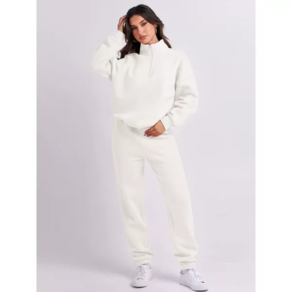 imageANRABESS Womens Oversized Long Sleeve Lounge Sets Casual Top and Pants 2 Piece Outfits Sweatsuit with Pockets02white