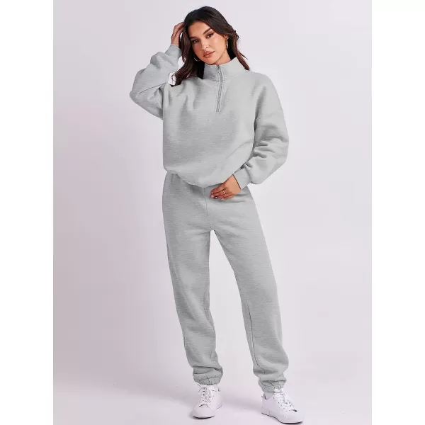 imageANRABESS Womens Oversized Long Sleeve Lounge Sets Casual Top and Pants 2 Piece Outfits Sweatsuit with Pockets05grey