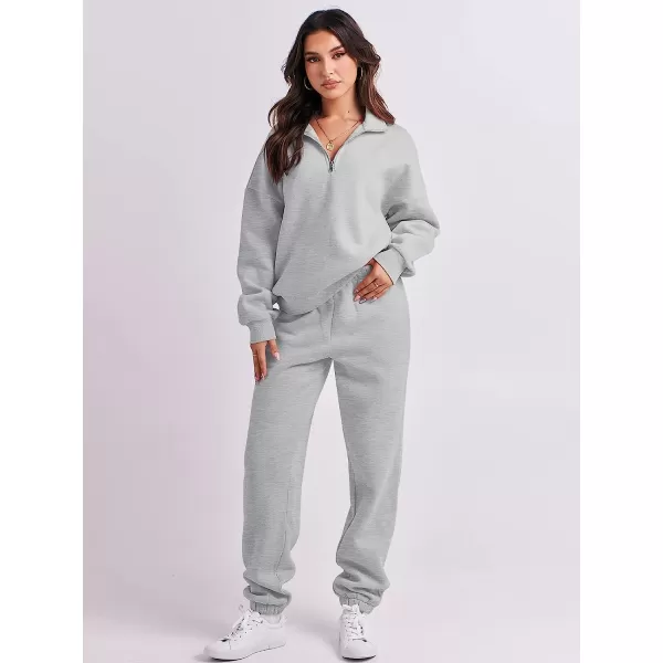 imageANRABESS Womens Oversized Long Sleeve Lounge Sets Casual Top and Pants 2 Piece Outfits Sweatsuit with Pockets05grey