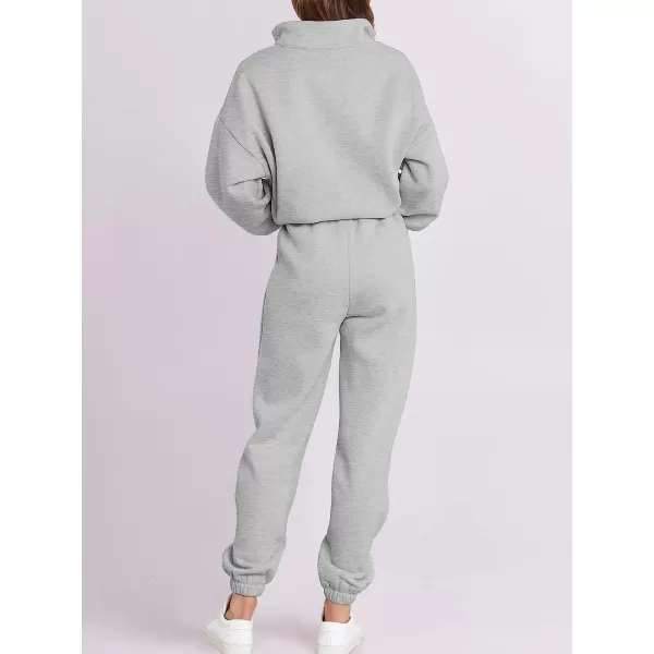 imageANRABESS Womens Oversized Long Sleeve Lounge Sets Casual Top and Pants 2 Piece Outfits Sweatsuit with Pockets05grey
