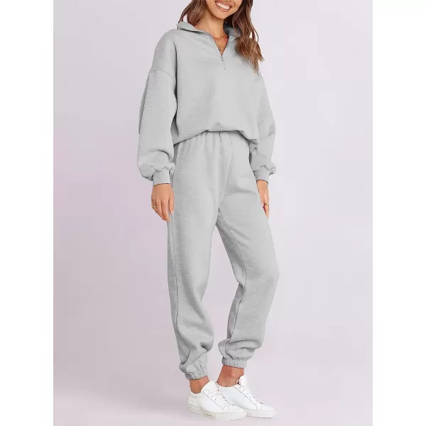 imageANRABESS Womens Oversized Long Sleeve Lounge Sets Casual Top and Pants 2 Piece Outfits Sweatsuit with Pockets05grey