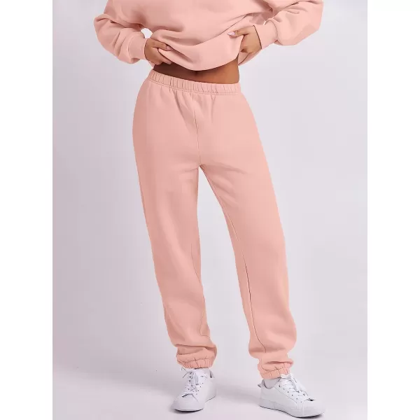 imageANRABESS Womens Oversized Long Sleeve Lounge Sets Casual Top and Pants 2 Piece Outfits Sweatsuit with Pockets09pink2