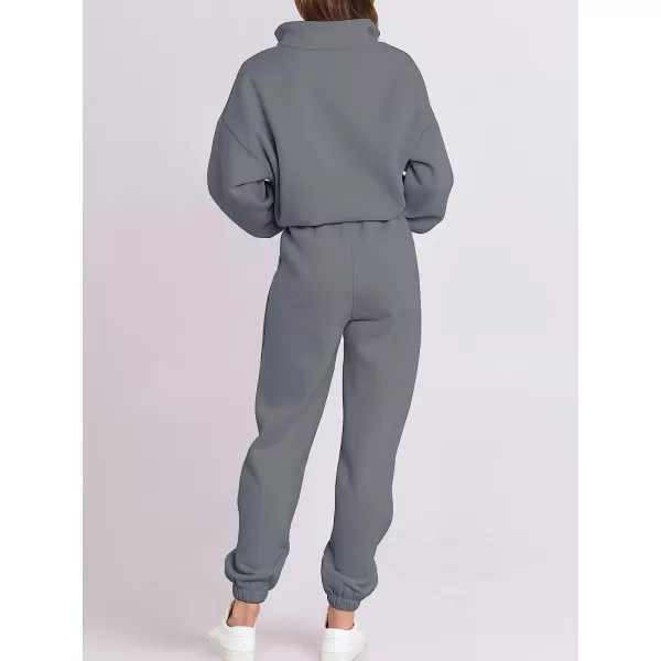 imageANRABESS Womens Oversized Long Sleeve Lounge Sets Casual Top and Pants 2 Piece Outfits Sweatsuit with Pockets10grey2