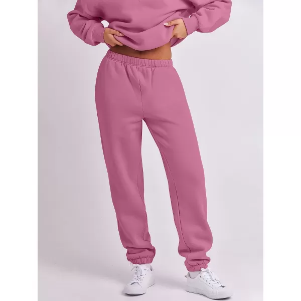 imageANRABESS Womens Oversized Long Sleeve Lounge Sets Casual Top and Pants 2 Piece Outfits Sweatsuit with Pockets12rose