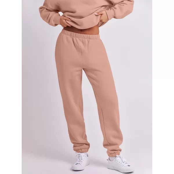 imageANRABESS Womens Oversized Long Sleeve Lounge Sets Casual Top and Pants 2 Piece Outfits Sweatsuit with Pockets16rust
