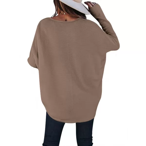 imageANRABESS Womens Oversized Sweater Casual Boat Neck Long Batwing Sleeve Asymmetric Hem Knit Slouchy Jumper Tunic TopsANRABESS Womens Oversized Sweater Casual Boat Neck Long Batwing Sleeve Asymmetric Hem Knit Slouchy Jumper Tunic Tops