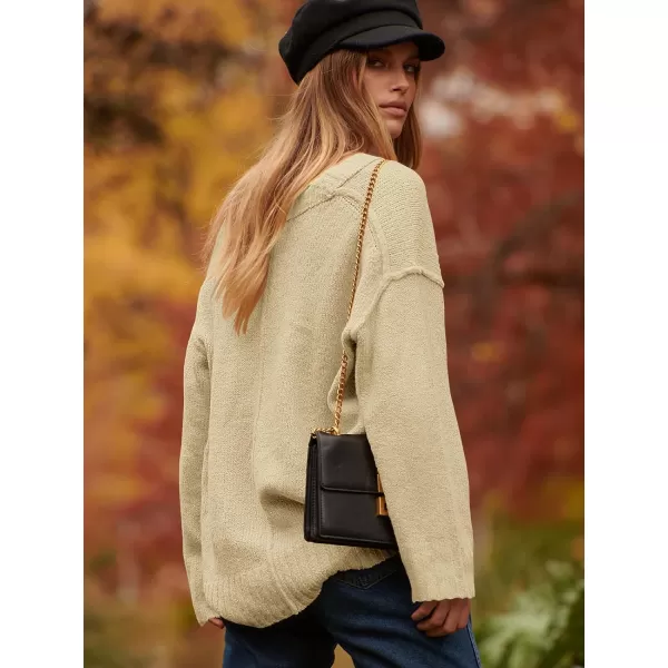 imageANRABESS Womens Oversized Sweater Casual Off Shoulder Scoop Neck Batwing Sleeve Knit 2023 Trendy Pullover Tunic TopsBeige