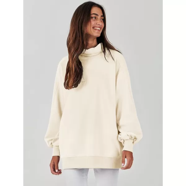 imageANRABESS Womens Oversized Sweatshirt Turtleneck Long Sleeve Casual Loose Fit Pullover Hoodie Tops Pocket 2023 Fall ClothesApricot