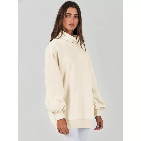 imageANRABESS Womens Oversized Sweatshirt Turtleneck Long Sleeve Casual Loose Fit Pullover Hoodie Tops Pocket 2023 Fall ClothesApricot