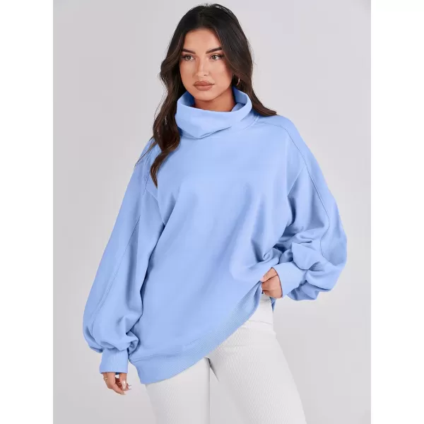 imageANRABESS Womens Oversized Sweatshirt Turtleneck Long Sleeve Casual Loose Fit Pullover Hoodie Tops Pocket 2023 Fall ClothesLight Blue