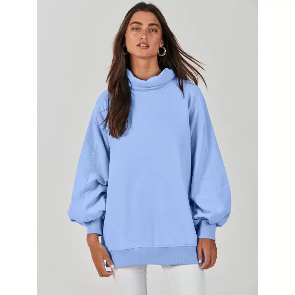 imageANRABESS Womens Oversized Sweatshirt Turtleneck Long Sleeve Casual Loose Fit Pullover Hoodie Tops Pocket 2023 Fall ClothesLight Blue