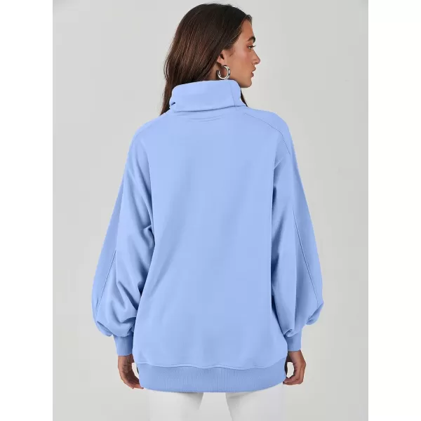 imageANRABESS Womens Oversized Sweatshirt Turtleneck Long Sleeve Casual Loose Fit Pullover Hoodie Tops Pocket 2023 Fall ClothesLight Blue