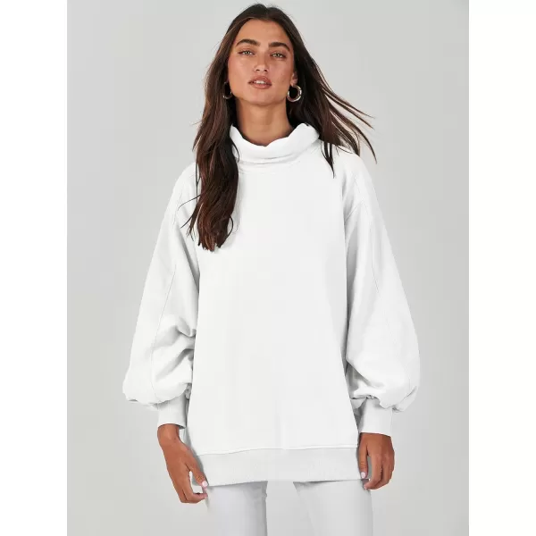 imageANRABESS Womens Oversized Sweatshirt Turtleneck Long Sleeve Casual Loose Fit Pullover Hoodie Tops Pocket 2023 Fall ClothesWhite