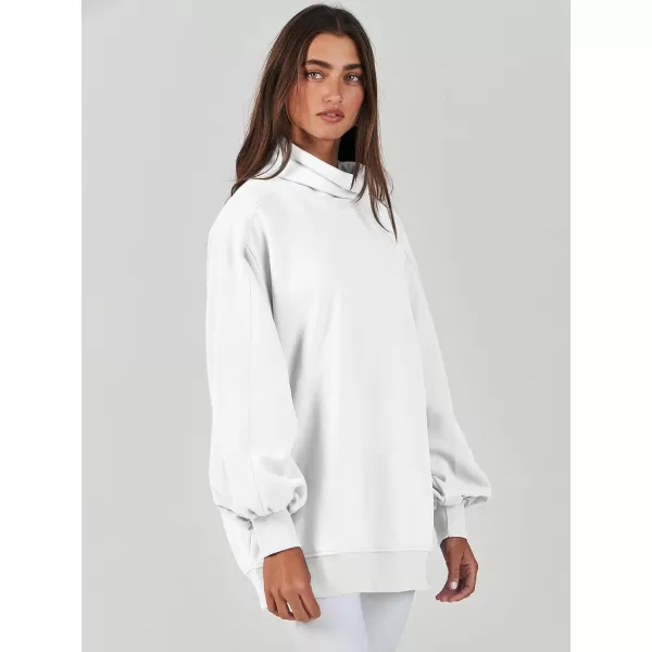 imageANRABESS Womens Oversized Sweatshirt Turtleneck Long Sleeve Casual Loose Fit Pullover Hoodie Tops Pocket 2023 Fall ClothesWhite