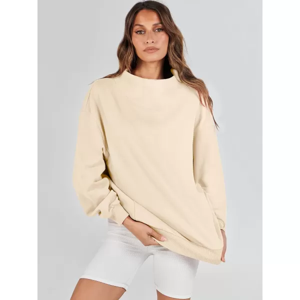 imageANRABESS Womens Oversized Sweatshirts Turtleneck Pullover Long Sleeve Hoodies Tops Fall Outfits 2023 ClothesApricot