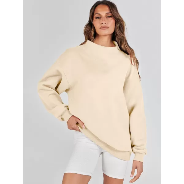 imageANRABESS Womens Oversized Sweatshirts Turtleneck Pullover Long Sleeve Hoodies Tops Fall Outfits 2023 ClothesApricot