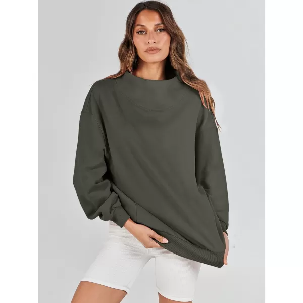 imageANRABESS Womens Oversized Sweatshirts Turtleneck Pullover Long Sleeve Hoodies Tops Fall Outfits 2023 ClothesArmygreen